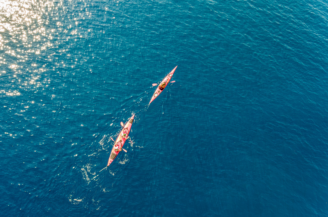 Sea kayak activity in Syros