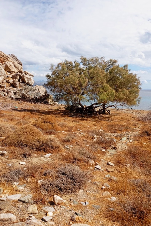 Hiking route in Halandriani Syros