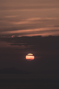 Santorini Sunset And Moonlight
