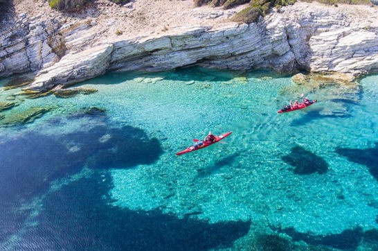 B4 Lefkada Blue Cave Sea Kayak