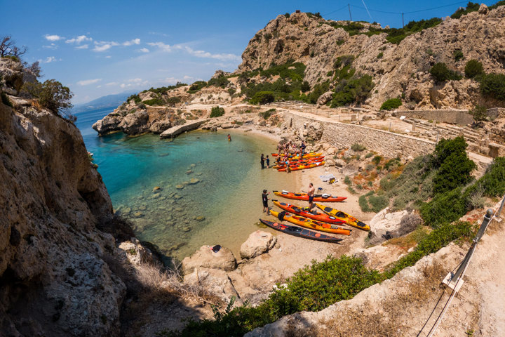Sea Kayaking Heraion Loutraki Peloponnese Greece Trekkinghellas 12