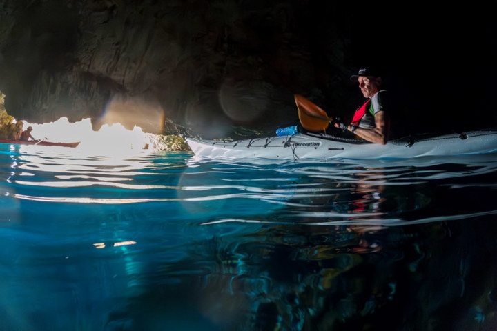 GOPR0823 Enhanced Nrhirese Lefkada Blue Cave Sea Kayak