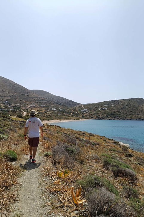 Syros west coast hike with Aegean views