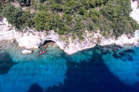 DJI 0057 Lefkada Blue Cave Sea Kayak
