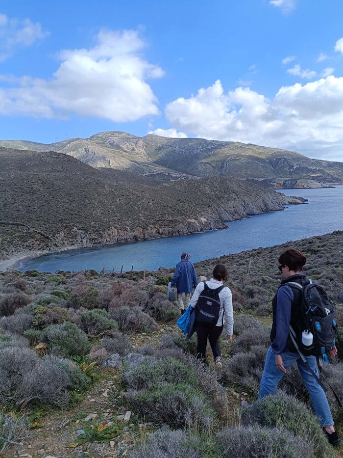 Syros secluded beach hiking photo