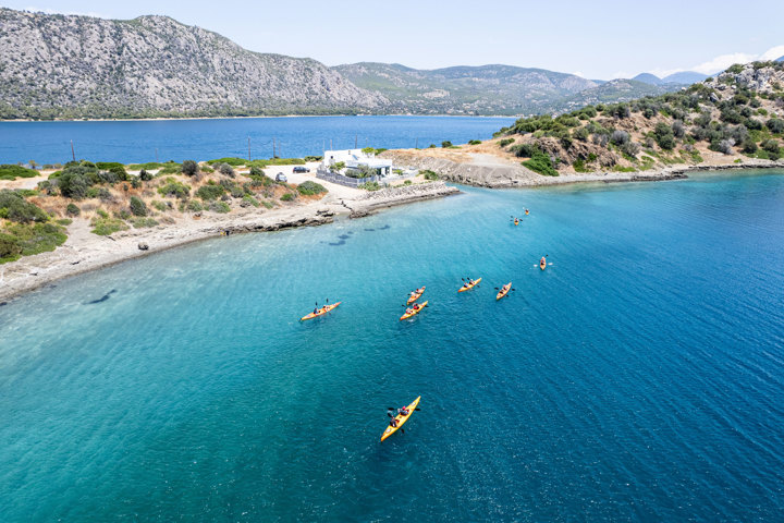 Sea Kayaking Heraion Loutraki Peloponnese Greece Trekkinghellas 5