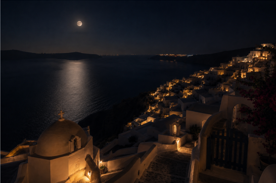 Santorini Sunset And Moonlight Hike