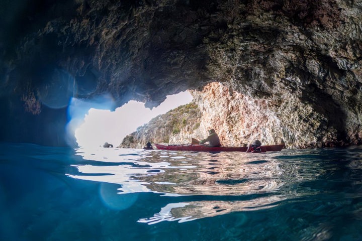 GOPR0823 Enhanced Nrhires Lefkada Blue Cave Sea Kayak