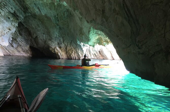 F8 Lefkada Blue Cave Sea Kayak