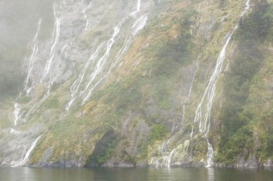 Milford Sound Waterfalls In The Rain
